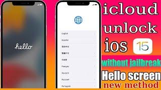 Easy  iphone Hello screen iOS 15 icloud bypass without jailbreak new method iphone hello screen fix