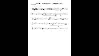 GMEA 2024-2025 MS Technical Etude- Trumpet