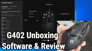 Logitech G402 Unboxing, Software, and Quick Review - Hyperion Fury Programmable Gaming Mouse