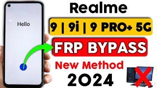 Realme 9 5G/9i/9 Pro+ FRP Bypass ANDROID 13 | Google lock Unlock | Without pc 2024