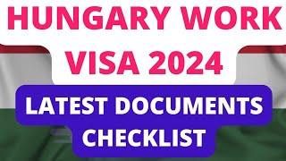 Hungary Work Visa 2024 Document checklist. Your Visa Mate. Youtube. Hungary Visa 2024.