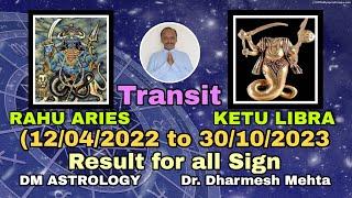 Rahu in Aries and Ketu in Libra Sign Transit 2022-2023 | Dr. Dharmesh Mehta