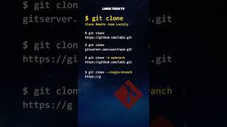 1.  How to start with Git | git clone @LinuxTechTV pro Git