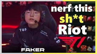 Faker looks Mad inside because This Champ is unfair