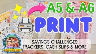 How to Print Savings Challenges, Trackers - Full Size, A5 & A6