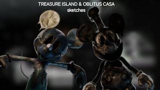 Five Nights at Treasure Island & Oblitus Casa skethes. (Remastered)