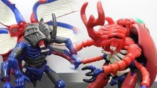 Kabuterimonカブテリモン to Megakabuterimonアトラーカブテリモン-Bandai Digimon Digivolving transformed toy figures