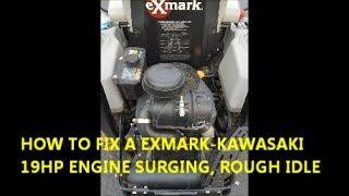 How to fix Exmark-Kawasaki engine surge and rough idle