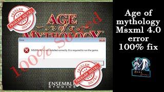 Age of mythology Msxml 4.0 error 100% fix  || Game Rider