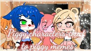 Piggy characters react to piggy memes (gacha club)