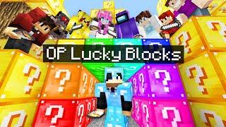 Minecraft Manhunt but the entire world is OP Lucky Blocks..