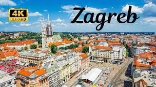 ZAGREB - Croatia - 4K UHD Quick City Tour - Drone Footage & City Highlights #4MinutesAway