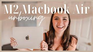 NEW Macbook Air M2 Starlight Unboxing, First Impressions & Quick Setup | M2 Macbook Air 2022