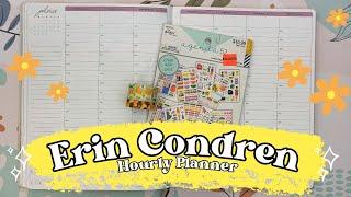 Erin Condren Hourly Planner - Plan with Me using Agenda52 Stickers - Lemon Summer Theme