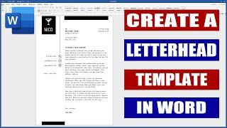 Create a Letterhead Word & Save as a Template | Microsoft word tutorials