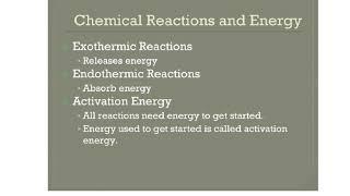 Biochemical Reactions