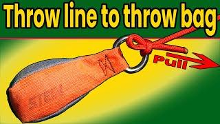 Attach a throw line to a throw bag with the Slippery Clove Hitch