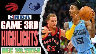 Memphis Grizzlies Vs Toronto Raptors Game 3rd Highlights Dec 26,2024 NBA Season 2024-25