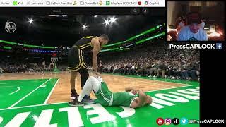 Steph Curry & Derrick White COLLIED & both are hurt  - PressCAPLOCK reacts