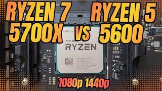 AMD RYZEN 7 5700X vs RYZEN 5 5600 | 20 Games Tested | 1440p 1080p