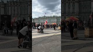 Filming on the Palace Square, Saint Petersburg