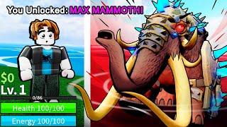 Noob With MAX MAMMOTH FRUIT In Blox Fruits (Roblox)