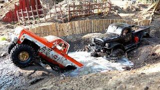 Two Trucks Compete on a Large Backyard Scale Trail Park | RC ADVENTURES