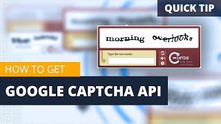 How to get reCaptcha key