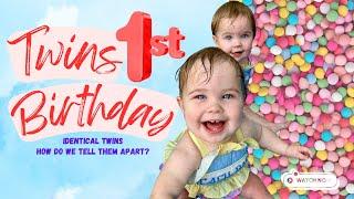 HOW TO TELL IDENTICAL TWINS APART// TWINS FIRST BIRTHDAY PARTY!!