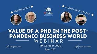 Webinar: The Value of a Doctorate in the post-pandemic Business World