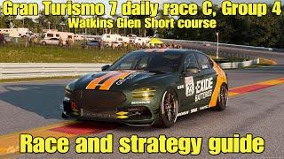 Gran Turismo 7 daily race C race and strategy guide...Watkins Glen Short course...Group 4