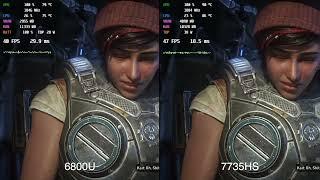 AMD Ryzen 7 6800U vs 7735HS - Gears 5