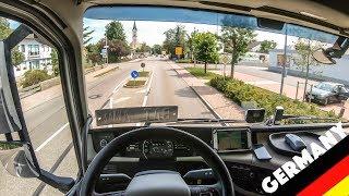 POV truck Driving Volvo fh13 500-Germany  Trostberg,cockpit view 4K