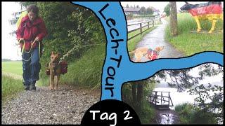 REGEN + KEIN SCHLAFPLATZ? | Lech-Tour: Tag 2 | 120 km Wandern mit Hund