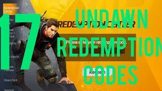 17 UNDAWN Redemption Codes | Free Weapon Skin, Outfit etc...
