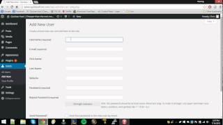 Wordpress: Adding New User | TutorialRegion