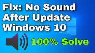 How To Fix No Sound After Windows 10 Update | Sound Missing In Laptop