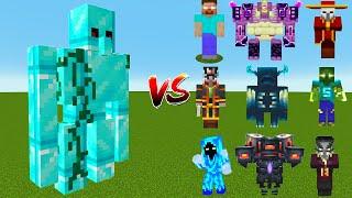 Diamond Golem VS All Minecraft Boss Mobs - Minecraft Mobs Battle