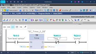 Siemens PLC Training: Pump Start and Stop Ladder Logic