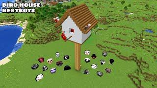 SURVIVAL BIRD HOUSE WITH 100 NEXTBOTS in Minecraft - Gameplay - Coffin Meme