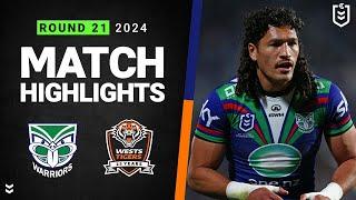 NRL 2024 | Warriors v Wests Tigers | Match Highlights