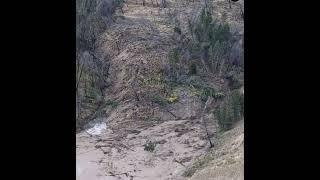 River Water Beginning to Breach Chilcotin River Landslide 08/05/2024