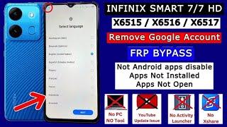 Infinix Smart 7 HD (X6516) FRP Bypass Without Pc _ Xshare Note Work _ Apps Note Open _ Frp Unlock