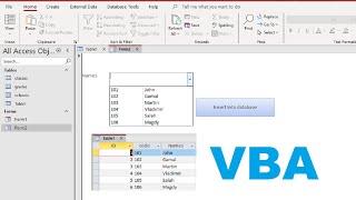 How to insert all items from two columns in combobox into database using Microsoft access form VBA