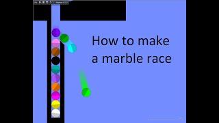How To Make a Marble Race