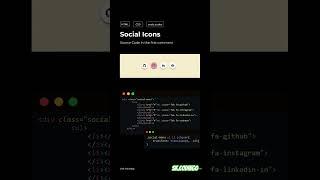 Social icon hover effect in css || #css #bootstrap #shorts