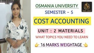 COST ACCOUNTING || UNIT : 2 || MATERIALS ||  PASS || LIFO FIFO WEIGHTED & SIMPLE @shivanipallela