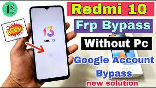 Redmi 10 FRP Bypass | New Solution | Redmi 10 Google Account Bypass Without Pc | TalkBack Note Work