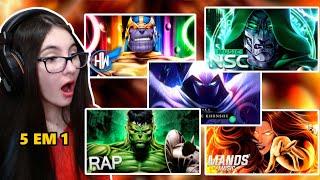 5 EM 1 DROP URT / Hulk Gabriza, Thanos Hawky, Jean Grey Mands, Dr Doom Nathy, Taka Cavaleiro da lua