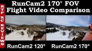 RuncCam2 WiFi 170° Lens vs 120° Lens Flight Footage Comparison